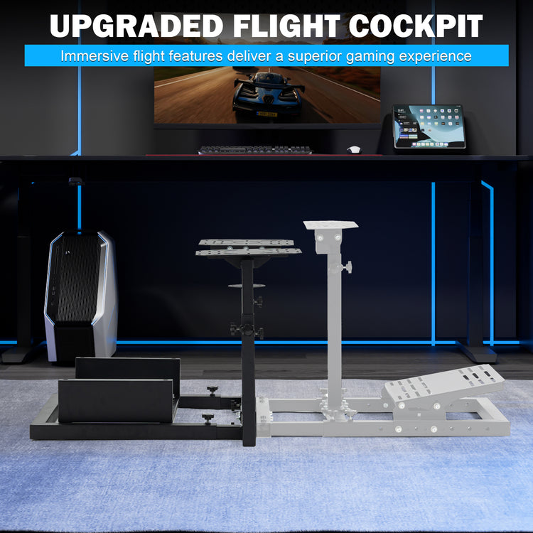 Anman Connecting Seat Racing Simulator Stand Double Shifters Fit for Logitech Shifter Joystick Pedals,For Thrustmaster HOTAS Warthog,Without , Pedal, Joystick,Handbrake,Seat