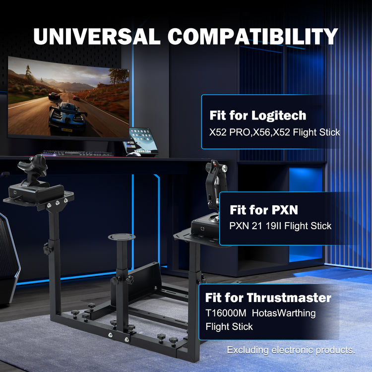 Anman Connecting Seat Racing Simulator Stand Double Shifters Fit for Logitech Shifter Joystick Pedals,For Thrustmaster HOTAS Warthog,Without , Pedal, Joystick,Handbrake,Seat