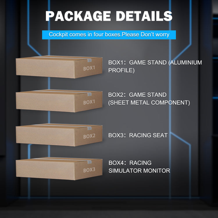 Anman 3060 Aluminum Profiles Racing Simulator Cockpit with Red Seat and Triple Monitor Mount, Compatible with Logitech/Thrustmaster/Fanatec, Infinitely Adjustable,SSteering Wheel, Pedals, Handbrake, and Monitors Sold Separately