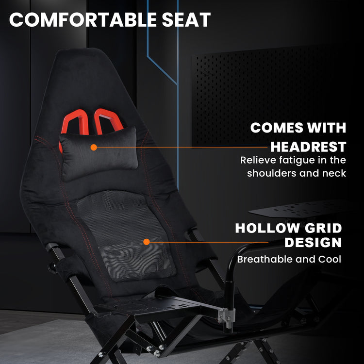 Anman Foldable Racing Simulator Cockpit Mount—Supports Direct-Drive Systems, Fully Adjustable X-frame Mount, Compatible with Logitech G29/G920/G923/G PRO, Fit forThrustmaster T248/T300, for Fanatec
