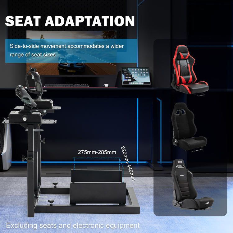 Anman Connecting Seat Racing Simulator Stand Double Shifters Fit for Logitech Shifter Joystick Pedals,For Thrustmaster HOTAS Warthog,Without , Pedal, Joystick,Handbrake,Seat