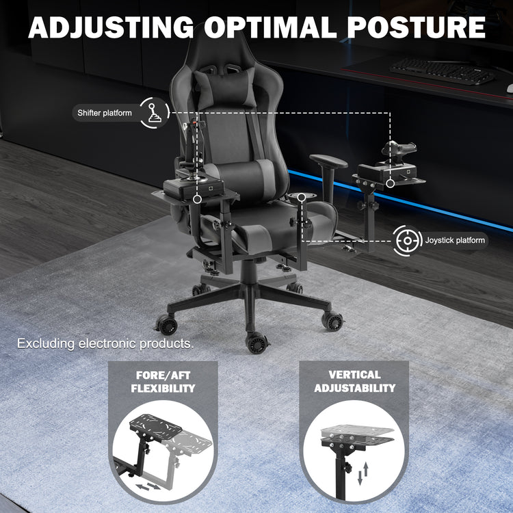 Anman X56 Flight Simulator Cockpit with Pedal Mount Chair Fit for Thrustmaster A10C Hotas Warthog for Logitech X52,Multifunctional Game Chair,Electronics Not Included