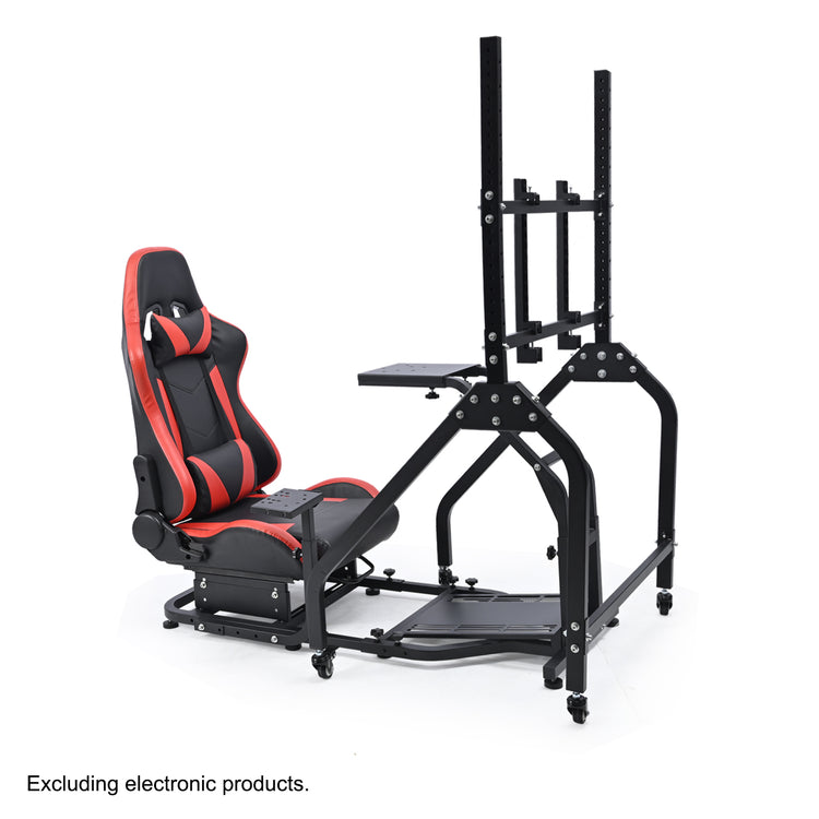 Anman Stand-up Racing Simulator Cockpit with Gaming Seat Monitor Mount FIt for Logitech G29 G920 G923,for Thrustmaster T-GT II T80 T150,for PXN V9 V10 V99,Standing Sim Driving Cockpit,Not Include Wheel Shifter Pedal TV