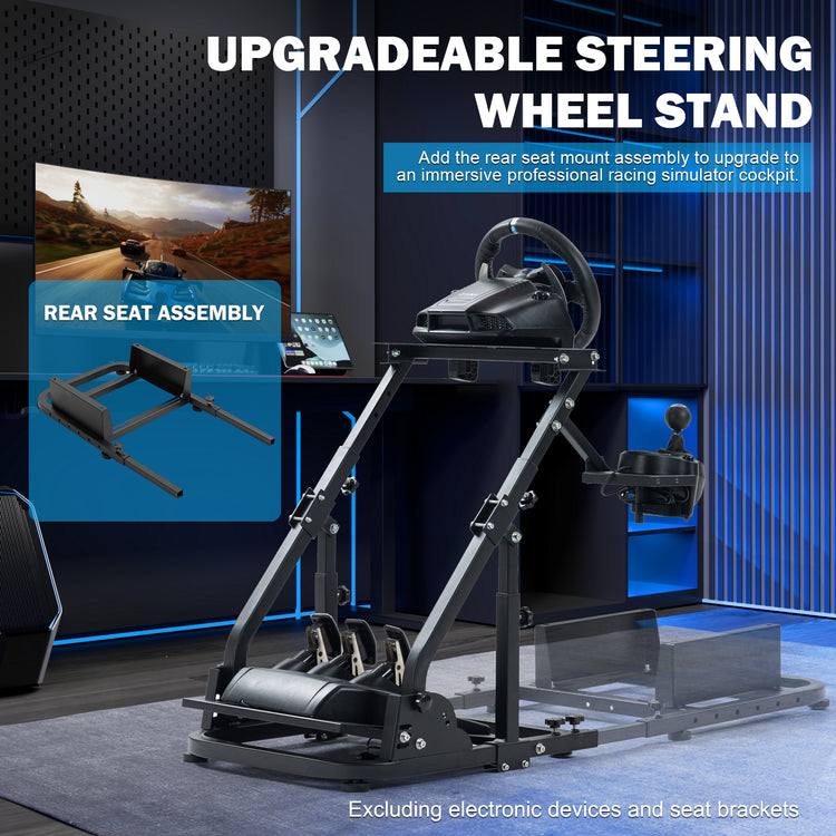Anman Foldable Racing Wheel Stand Fit for Logitech G27 G29 G920 G923,for Thrustmaster T150 T24 T300 TMX,Upgrade Steering Shifter Pedals Mount,Wheel Shifter Pedals Not Included