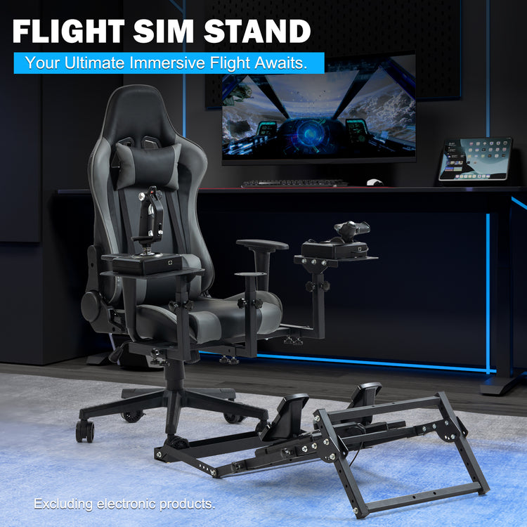 Anman X56 Flight Simulator Cockpit with Pedal Mount Chair Fit for Thrustmaster A10C Hotas Warthog for Logitech X52,Multifunctional Game Chair,Electronics Not Included