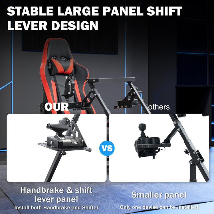 Anman Versatile Flight Simulator Cockpit with Red Seat Fits for Logitech G29 G920 G923 X52 G PRO,for Thrustmaster T16000 T248x T80 T300,Racing Simulator Cockpit,Electronics Not Included