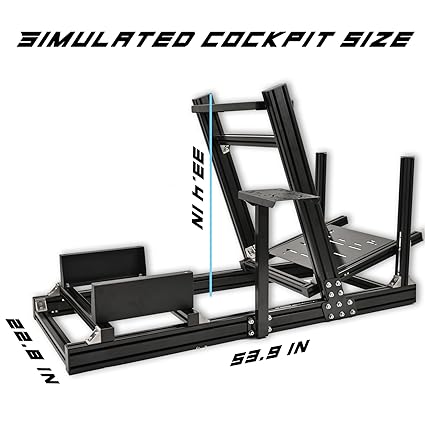 Anman  Rock-Firm Racing Simulator Cockpit Fits for Logitech G920 G29 G923/Thrustmaster T300RS T150S TX Fanatec PC PS4 Xbox One Steering Wheel Stand Without Steering Wheel Shifter and Pedal
