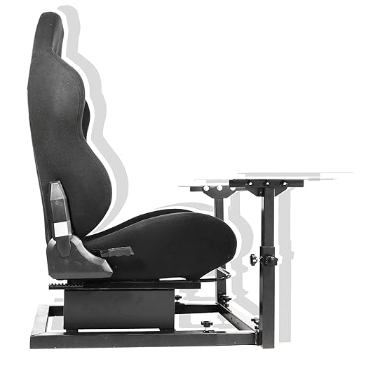 Anman Racing Flight Cockpit with Seat Gaming Steering Wheel Stand Fits for Logitech G920 G29 G923/Thrustmaster T300RS T150S TX Fanatec PC PS4 Xbox One,Without Wheel, Pedal, Handbrake