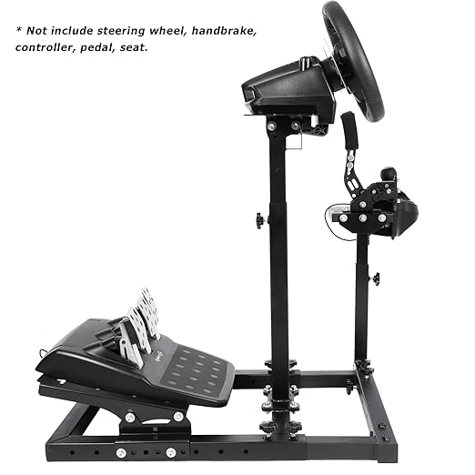 Anman Ultra-Stable Racing Wheel Stand fit for Logitech/Thrustmaster/Fanatec G29 G920 G923 G27 T150 T248 T300RS TMX,Driving Simulator Cockpit Gravity Upgrade,Steering Wheel Pedal Seat Not Included