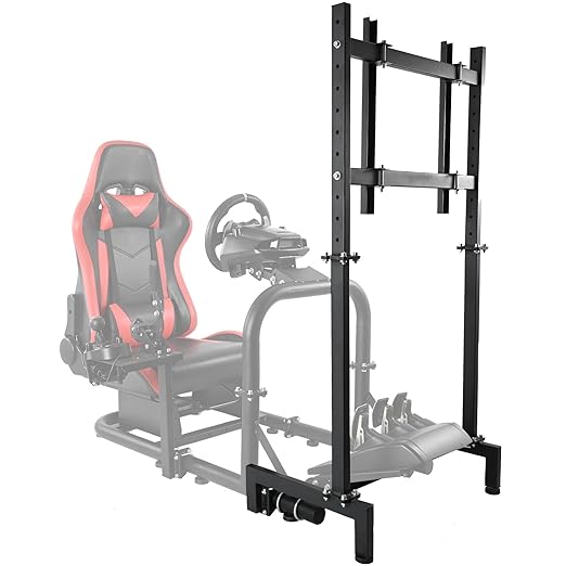 Anman Racing Pro Visualizer Display Stand,Supports 24 to 55 inch Screen Racing Monitor Mount Stand, fit for Round Tube Racing Simulator Cockpit