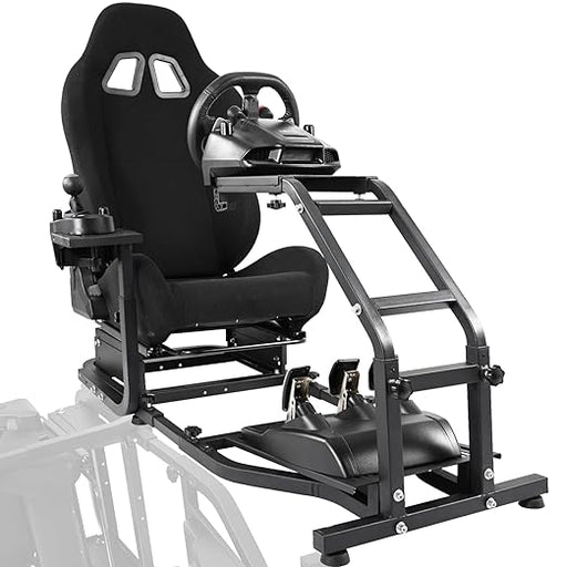 Anman Racing Gaming Simulator Cockpit & Seat Fit for Logitech G29,G27,G25,G923 Thrustmaster T500RS T300RS Racing Wheel Stand Video Game, NOT Include Wheel Shifter Pedal