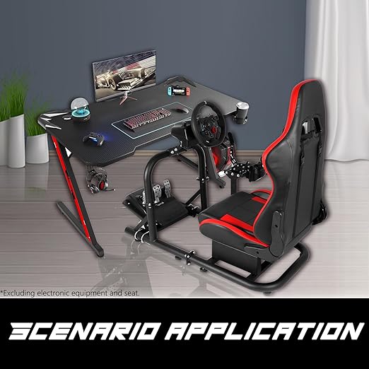 Anman G923 Racing Gaming Simulator Cockpit PRO, Driving Simulator Stand Fits for Logitech G25 G27 G29,Thrustmaster T300RS TX Fanatec PC PS4 Xbox,NOT Include Wheel Shifter Pedals Seat