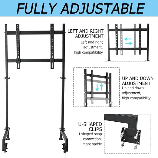 Anman Racing Pro Visualizer Display Stand,Supports 24 to 55 inch Screen Racing Monitor Mount Stand, fit for Round Tube Racing Simulator Cockpit
