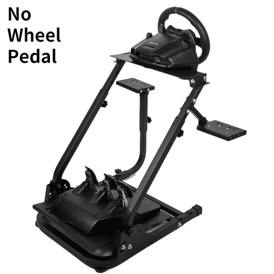 Anman racing simulator cockpit Steering Wheel Stand with Double Gear Shifter Mount Fits Logitech G25 G27 G29 G920 G923,Foldable Gaming Cockpit Stand Support PC XBOX,without Pedal and Steering Wheel