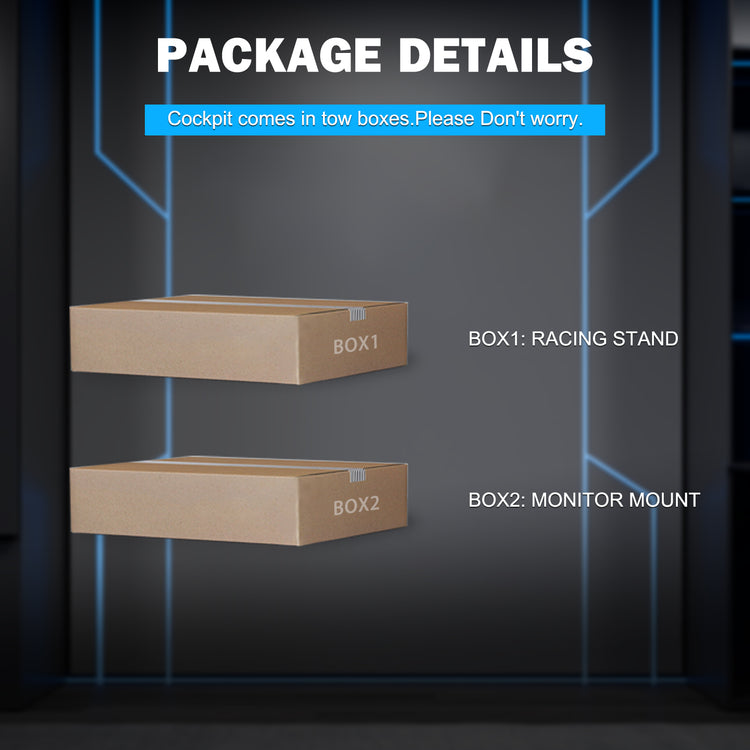Anman Racing Simulator Cockpit With Monitor Stand, Fit for Logitech G27 G29 G920/for PXN/for Thrustmaster T500RS T300RS, Adjustable Driving Simulator, Not Include Steering Wheel, Pedals, Handbrake, Seat and Monitor