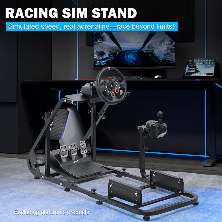 Anman Racing Simulator Cockpit, Mountable Monitor Stand, Fit for  Logitech G27 G29 G920/Fanatec/Thrustmaster T500RS T300RS, Adjustable Driving Simulator, Not Include Steering Wheel, Pedals, Handbrake, Seat and Monitor