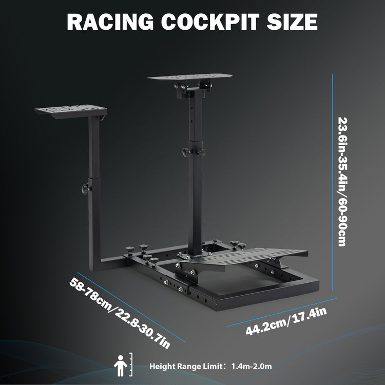 Amman Racing Simulator Mount, Compatible with Logitech/Thrustmaster/Fanatec G29, G920, G923, G27, T150, T248, T300RS, and TMX Series,Features Infinite Adjustment,Steering Wheel, Pedals, and Handbrake Sold Separately