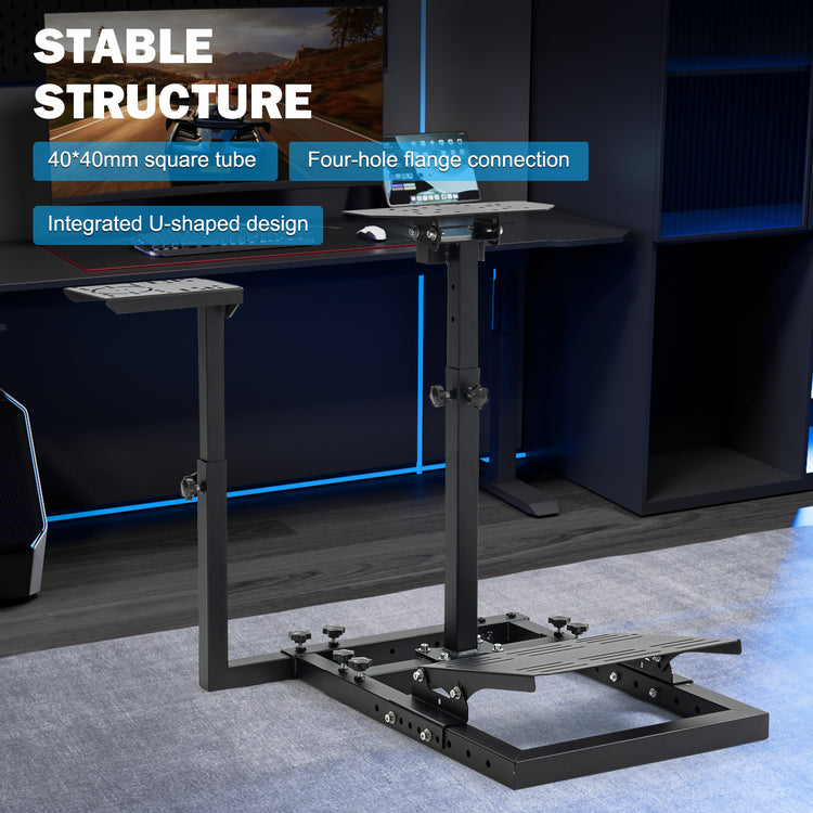 Amman Racing Simulator Mount, Compatible with Logitech/Thrustmaster/Fanatec G29, G920, G923, G27, T150, T248, T300RS, and TMX Series,Features Infinite Adjustment,Steering Wheel, Pedals, and Handbrake Sold Separately