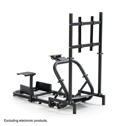 Anman Pro Adjustable Driving Racing Simulator Cockpit with Single-screen Monitor Mount, Fit for Logitech G29 G920 G923/Thrustmaster T300RS/Moza R3 R5, Wheel, Pedals, Seat and Monitor Not Included