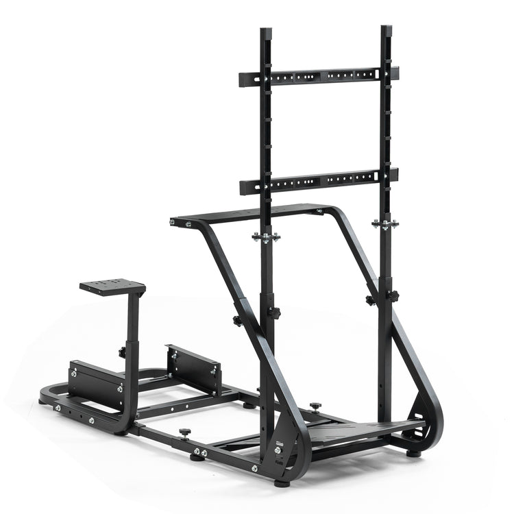 Anman Racing Simulator Cockpit With Monitor Stand, Fit for Logitech G27 G29 G920/for PXN/for Thrustmaster T500RS T300RS, Adjustable Driving Simulator, Not Include Steering Wheel, Pedals, Handbrake, Seat and Monitor