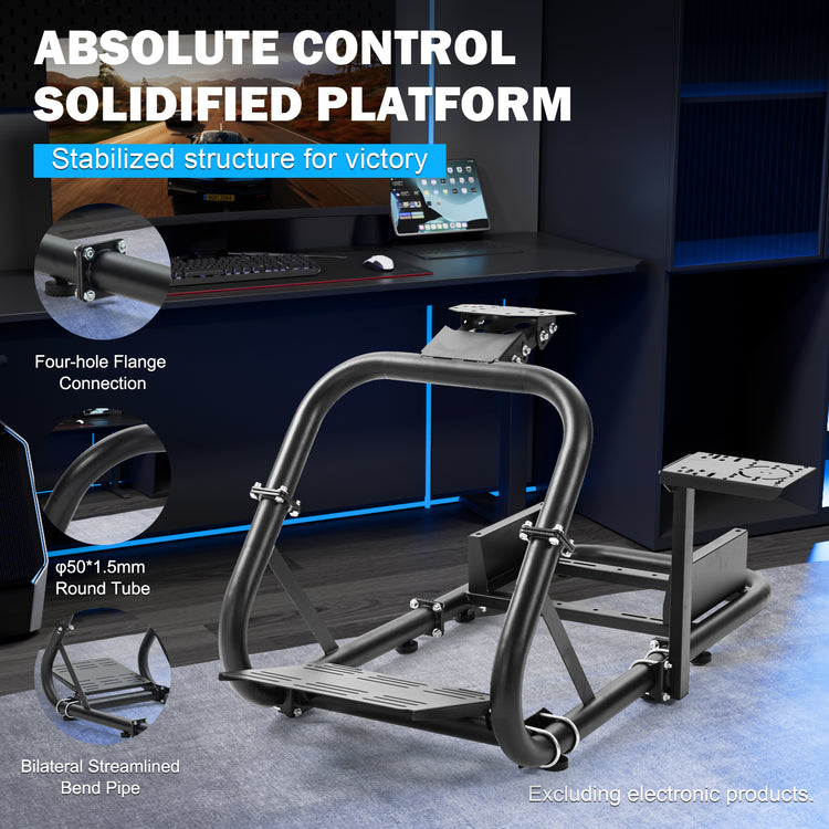 Anman Pro Adjustable Driving Racing Simulator Cockpit, Fit for Logitech G29 G920 G923/Thrustmaster T300RS/Moza R3 R5, Wheel, Pedals, Seat and Monitor Mount Not Included