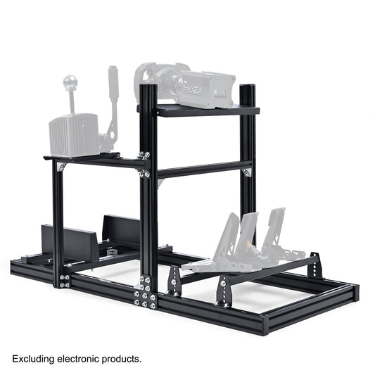 Anman 3060 Aluminum Profiles Racing Simulator Cockpit,Fully Adjustable , Support for Logitech/Thrustmaster/Fanatec,Not Include Steering Wheel,Pedals,Handbrake