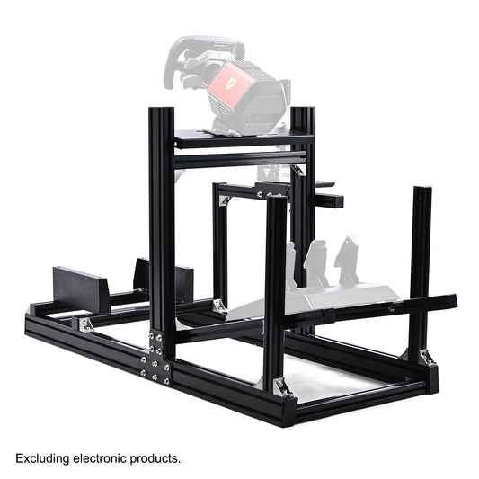 Anman Sim Racing Cockpit 8040 Aluminium Profile Racing Stand, Fit for Using Direct Drive Steering Wheel GPRO CSLDD T818 Driving Simulator Cockpit Not Include Steering Wheel,Pedals,Handbrake