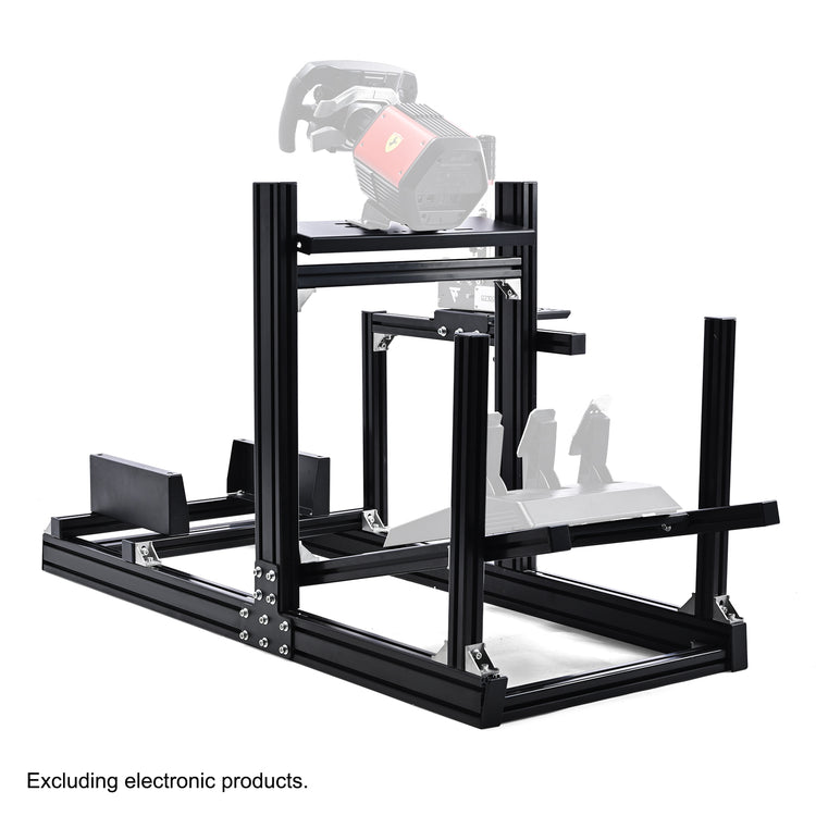 Anman Sim Racing Cockpit 8040 Aluminium Profile Racing Stand, Fit for Using Direct Drive Steering Wheel GPRO CSLDD T818 Driving Simulator Cockpit Not Include Steering Wheel,Pedals,Handbrake