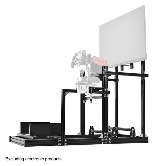 Anman 3060 Profiles Aluminum Racing Sim Cockpit with Monitor Stand ,Fully Adjustable,Compatible with Logitech/Thrustmaster/Fanatec G29/G923 /G920,T248,T300RS GT,Not Include Steering,Wheel,Pedals,Handbrake