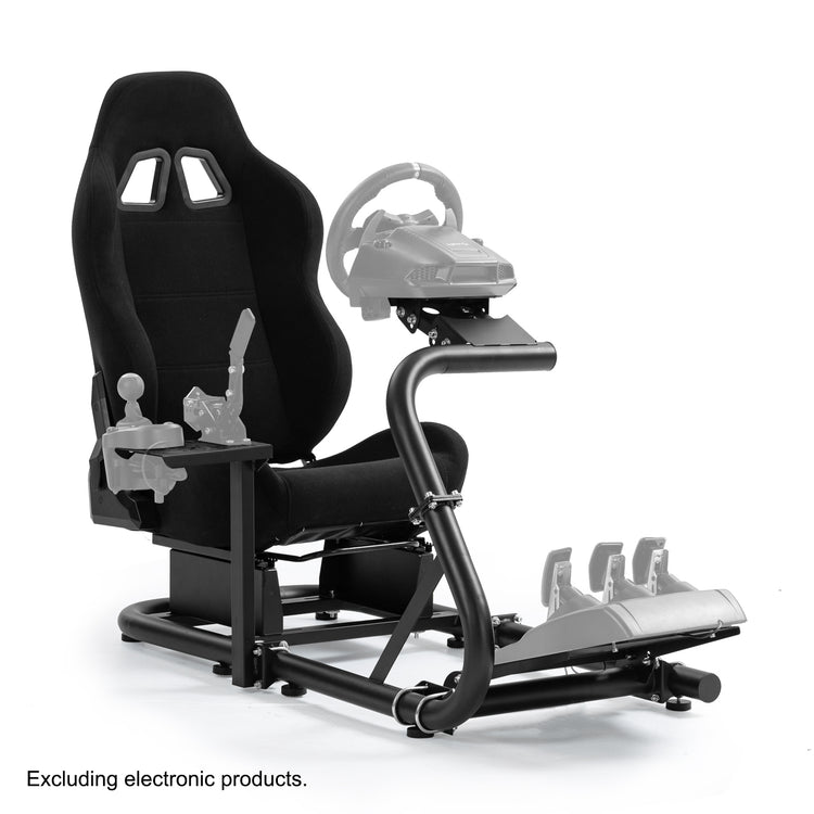 Anman Inspired Racing Wheel Stand with Black Seat fit for Thrustmaster T80,T150,T248,T300,Logitech G920,G923,G25,G27 Comfortable Driving Simulator Cockpit Not Included Wheel Shifter Pedals