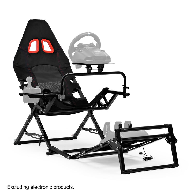 Anman Foldable Racing Simulator Cockpit Mount—Supports Direct-Drive Systems, Fully Adjustable X-frame Mount, Compatible with Logitech G29/G920/G923/G PRO, Fit forThrustmaster T248/T300, for Fanatec