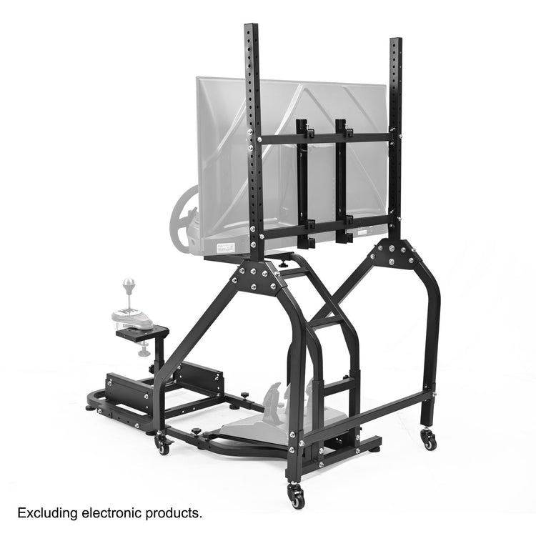 Anman Stand-up Racing Simulator Cockpit with Monitor Mount FIt for Logitech G29 G920 G923,for Thrustmaster T-GT II T80 T150,for PXN V9 V10 V99,Standing Sim Driving Cockpit,Not Include Wheel Shifter Pedal TV