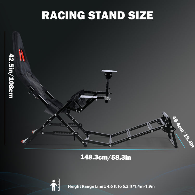 Anman Foldable Racing Simulator Cockpit Mount—Supports Direct-Drive Systems, Fully Adjustable X-frame Mount, Compatible with Logitech G29/G920/G923/G PRO, Fit forThrustmaster T248/T300, for Fanatec
