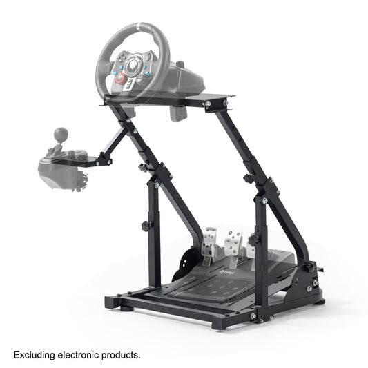 Anman Strengthen Stability Racing Wheel Stand Fit for Logitech G27 G29 G920 G923, for Thrustmaster T150 T248 T300 TMX, for Fanatec, Upgrade Steering Shifter Mount Cockpit, Wheel Shifter Pedals NOT Included