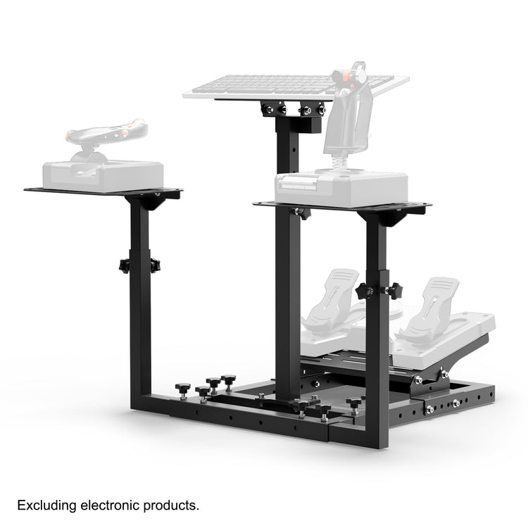 Anman Pro Flight Sim Stand Racing Wheel Frame Dual-Purpose Fit for Logitech Shifter Joystick Pedals,For Thrustmaster HOTAS Warthog, Only Include Flight Joystick Stand and Three Sizes Shift Lever Panels