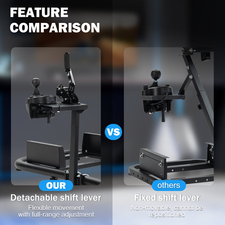 Anman Racing Driving Simulator Stand φ50mm Large Round Tube Driving Gaming Cockpit Adjustable Fits for Logitech G25 G27 G29 /for Thrustmaster T300RS TX/for Fanatec NOT Include Wheel Shifter Pedals Seat