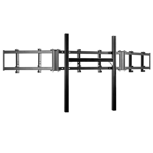 Anman 4040 Aluminum Profile Triple TV Mount Only Suitable Aluminum Racing Cockpit Compatible with 27-32 Inch Display 3 Screens Monitor Stand Without Pedals,Shift Lever,Steering Wheel,TV,Seat and Cockpit