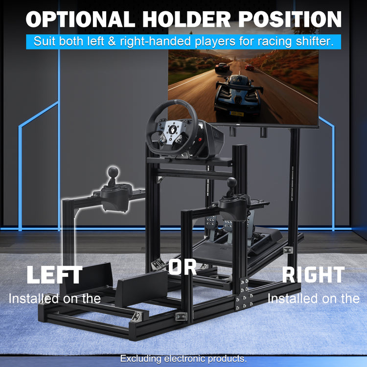 Anman Sim Racing Cockpit 8040 Aluminium Profile Racing Stand with Monitor Stand, Fit for Using Direct Drive Steering Wheel GPRO CSLDD T818 Driving Simulator Cockpit Not Include Steering Wheel,Pedals,Handbrake