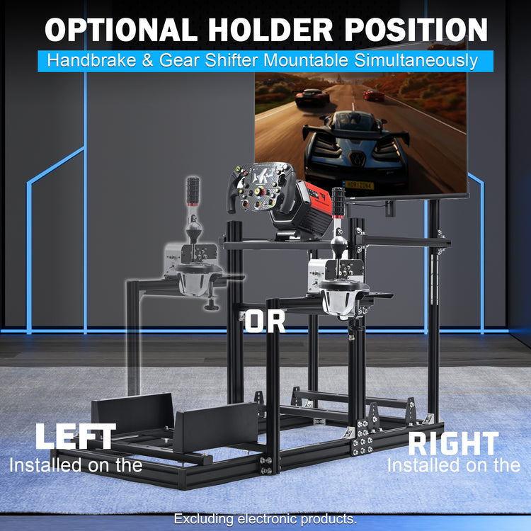 Anman 3060 Profiles Aluminum Racing Sim Cockpit with Monitor Stand ,Fully Adjustable,Compatible with Logitech/Thrustmaster/Fanatec G29/G923 /G920,T248,T300RS GT,Not Include Steering,Wheel,Pedals,Handbrake