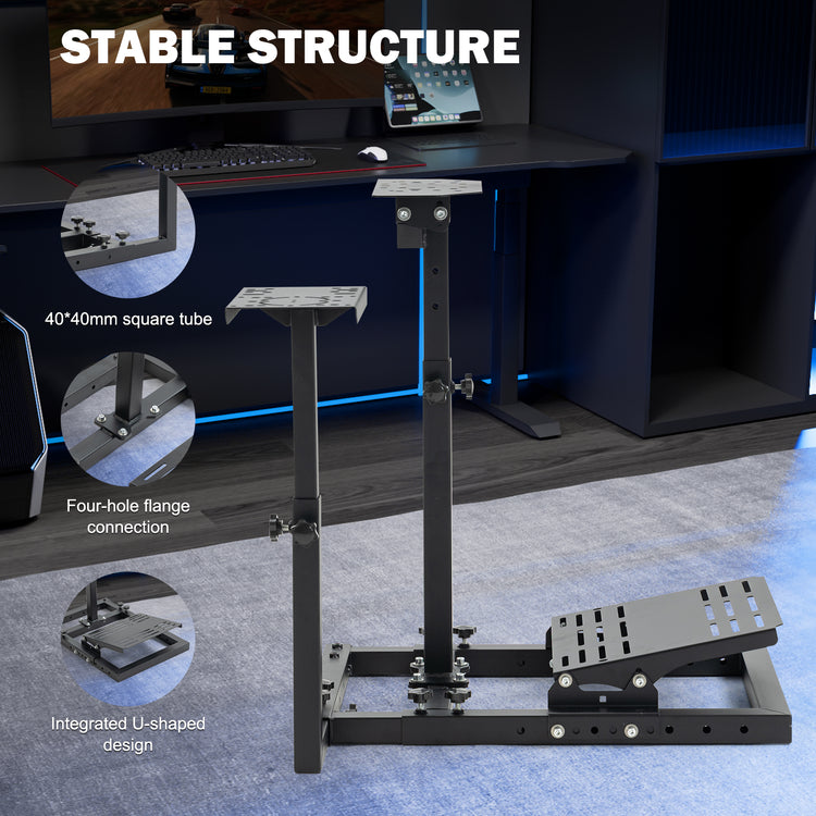 Amman Racing Simulator Mount, Compatible with Logitech/Thrustmaster/Fanatec G29, G920, G923, G27, T150, T248, T300RS, and TMX Series,Features Infinite Adjustment,Steering Wheel, Pedals, and Handbrake Sold Separately