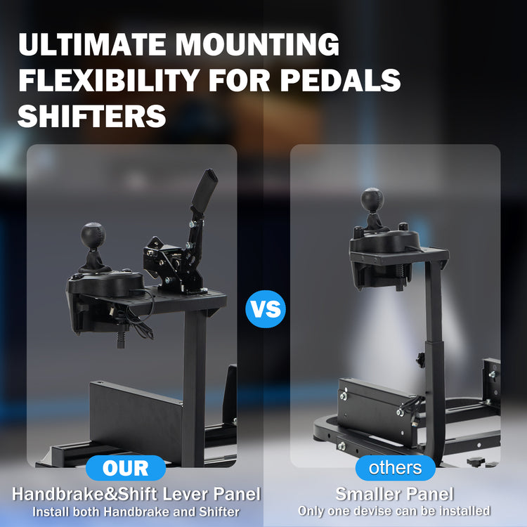 Anman 8040 Aluminum Profile Racing Sim Cockpit with Triple Screen Monitor Stand,F1 Trunk Simulator,Fit for Moza/Logitech/Fanatec/Thrustmaster,Professional-Grade,No Seat,Steering Wheel,Handbrake,Pedals