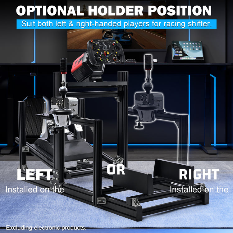 Anman Sim Racing Cockpit 8040 Aluminium Profile Racing Stand, Fit for Using Direct Drive Steering Wheel GPRO CSLDD T818 Driving Simulator Cockpit Not Include Steering Wheel,Pedals,Handbrake