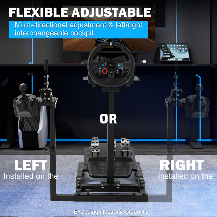 Amman Racing Simulator Mount, Compatible with Logitech/Thrustmaster/Fanatec G29, G920, G923, G27, T150, T248, T300RS, and TMX Series,Features Infinite Adjustment,Steering Wheel, Pedals, and Handbrake Sold Separately