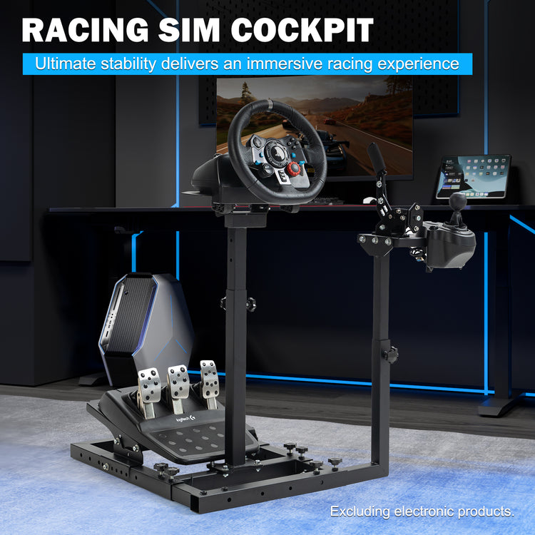 Amman Racing Simulator Mount, Compatible with Logitech/Thrustmaster/Fanatec G29, G920, G923, G27, T150, T248, T300RS, and TMX Series,Features Infinite Adjustment,Steering Wheel, Pedals, and Handbrake Sold Separately