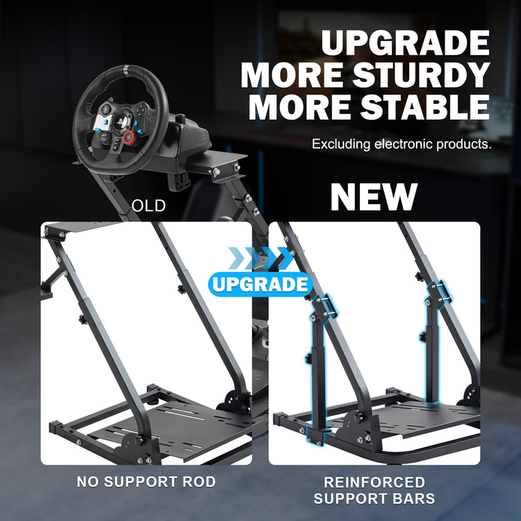 Anman Foldable Racing Wheel Stand Fit for Logitech G27 G29 G920 G923,for Thrustmaster T150 T24 T300 TMX,Upgrade Steering Shifter Pedals Mount,Wheel Shifter Pedals Not Included