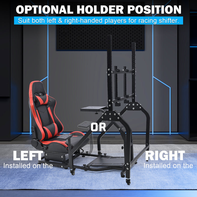 Anman Stand-up Racing Simulator Cockpit with Gaming Seat Monitor Mount FIt for Logitech G29 G920 G923,for Thrustmaster T-GT II T80 T150,for PXN V9 V10 V99,Standing Sim Driving Cockpit,Not Include Wheel Shifter Pedal TV