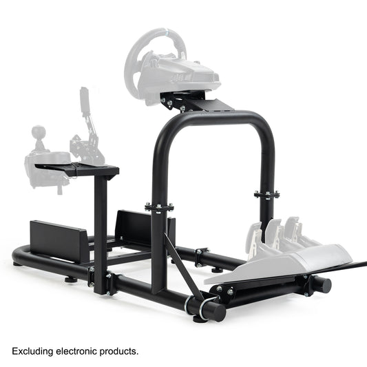 Anman Racing Driving Simulator Stand φ50mm Large Round Tube Driving Gaming Cockpit Adjustable Fits for Logitech G25 G27 G29 /for Thrustmaster T300RS TX/for Fanatec NOT Include Wheel Shifter Pedals Seat