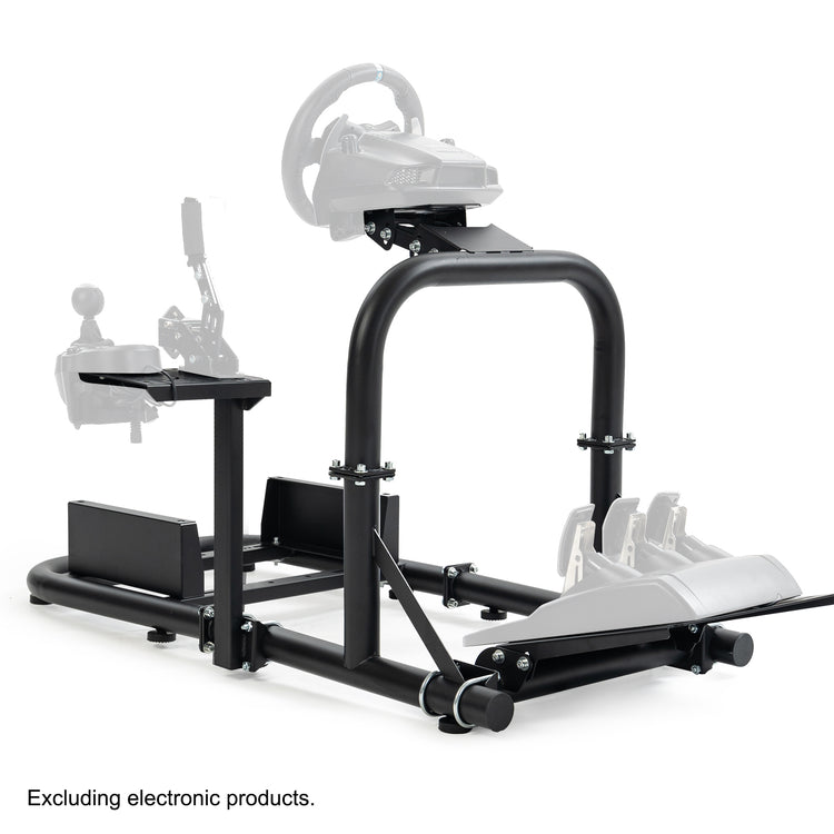 Anman Racing Driving Simulator Stand φ50mm Large Round Tube Driving Gaming Cockpit Adjustable Fits for Logitech G25 G27 G29 /for Thrustmaster T300RS TX/for Fanatec NOT Include Wheel Shifter Pedals Seat