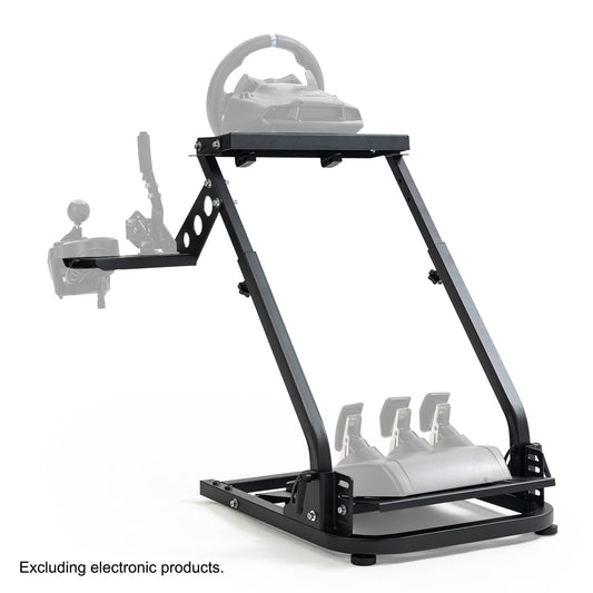 Anman Racing Steering Wheel Stand Pro Gear Shifter Mount Fit for Logitech G27 G29, for Fanatec,for Thrustmaster T150 T150 pro,Adjustable Height & Angle,Foldable Racing Simulator Stand,No Pedals and Steering Wheel