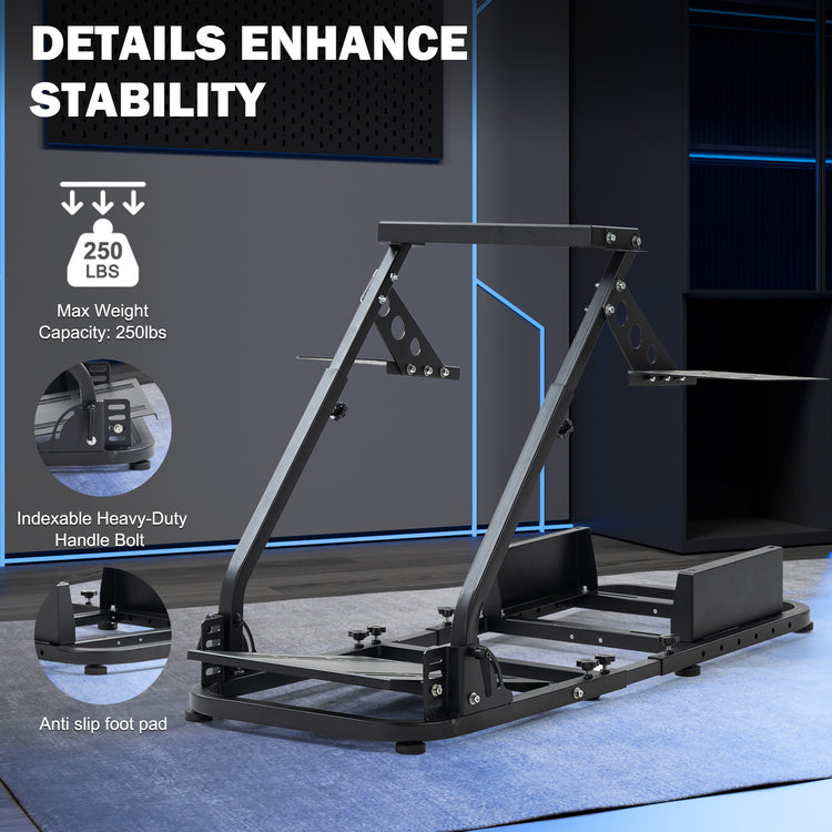 Anman Versatile Flight Sim Stand Pro Fits for Logitech G29 G920 G923 X52 G PRO,for Thrustmaster T16000 T248x T80 T300,Racing Simulator Wheel Mount,Electronics Not Included